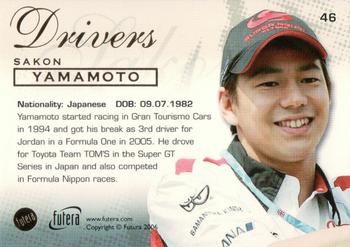 2006 Futera Grand Prix #46 Sakon Yamamoto Back