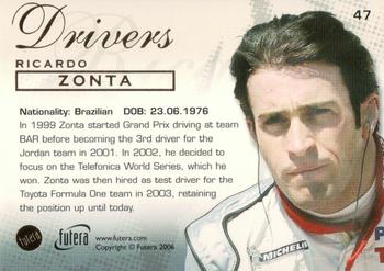 2006 Futera Grand Prix #47 Ricardo Zonta Back