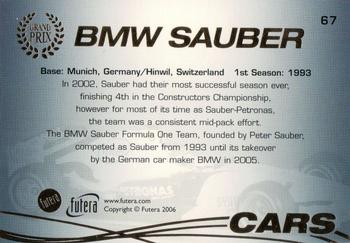 2006 Futera Grand Prix #67 BMW Sauber Back