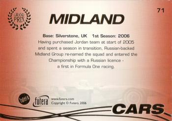 2006 Futera Grand Prix #71 Midland Back