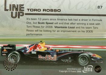 2006 Futera Grand Prix #87 Scott Speed / Vitantonio Liuzzi Back