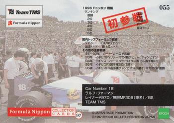 1997 Epoch Formula Nippon #055 Ralph Firman Back