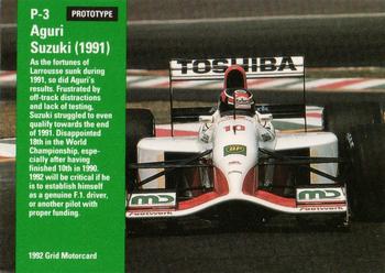 1992 Grid Formula 1 - Prototype #P-3 Aguri Suzuki Back