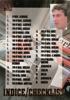 1995 Multi Editora Ayrton Senna #119 Checklist Front