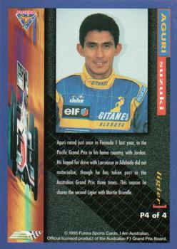 1995 Futera Australian Formula One Grand Prix - Promo #P4 Aguri Suzuki Back
