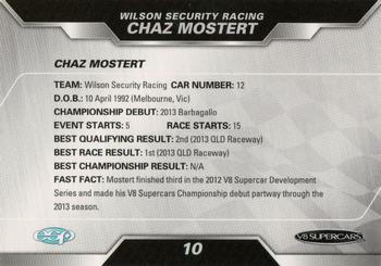 2013 ESP V8 Supercars #10 Chaz Mostert Back