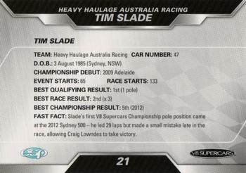2013 ESP V8 Supercars #21 Tim Slade Back