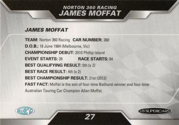 2013 ESP V8 Supercars #27 James Moffat Back