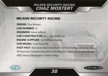 2013 ESP V8 Supercars #38 Chaz Mostert Back