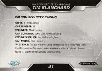 2013 ESP V8 Supercars #41 Tim Blanchard Back