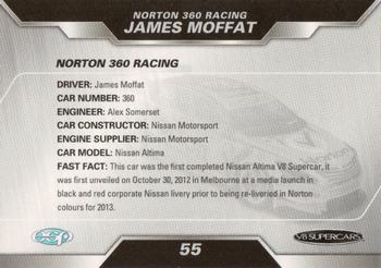 2013 ESP V8 Supercars #55 James Moffat Back
