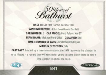 2013 ESP V8 Supercars - 50 Years of Bathurst #B41 John Goss / Kevin Bartlett Back