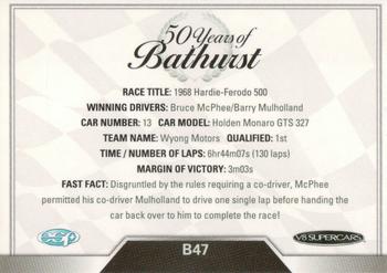 2013 ESP V8 Supercars - 50 Years of Bathurst #B47 Bruce McPhee / Barry Mulholland Back