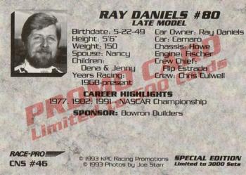 1993 Race-Pro - Promo #CNS #46 Ray Daniels Back