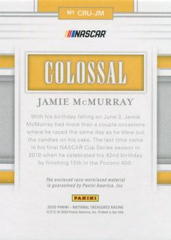 2020 Panini National Treasures - Colossal Race Used Firesuits #CRU-JM Jamie McMurray Back