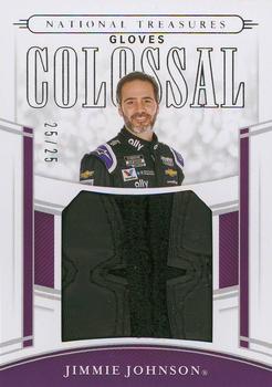 2020 Panini National Treasures - Colossal Race Used Gloves #CRU-JJ Jimmie Johnson Front