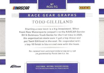 2020 Panini National Treasures - Race Gear Graphs Green #RGG-TG Todd Gilliland Back