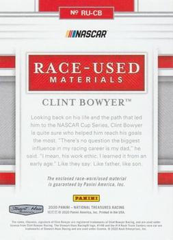 2020 Panini National Treasures - Race Used Tires #RU-CB Clint Bowyer Back
