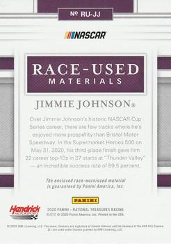 2020 Panini National Treasures - Race Used Tires Prime #RU-JJ Jimmie Johnson Back