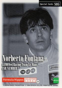 1998 Epoch Formula Nippon - Special #S05 Norberto Fontana Back
