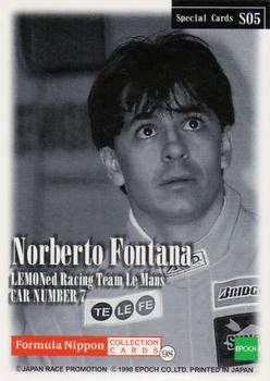 1998 Epoch Formula Nippon - Special Signatures #S05 Norberto Fontana Back