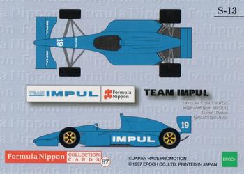1997 Epoch Formula Nippon - Special #S-13 Takuya Kurosawa Back