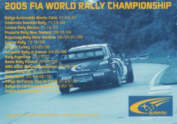 2005 Subaru World Rally Team #NNO Subaru World Rally Championship Challenge Back