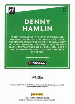 2021 Donruss #39 Denny Hamlin Back