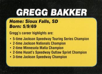 2016 Racing Champions Sprint Cars #NNO Gregg Bakker Back