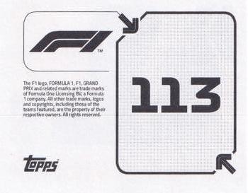 2020 Topps F1 Official Stickers #113 Daniel Ricciardo Back