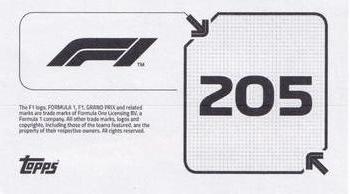 2020 Topps F1 Official Stickers #205 Nicholas Latifi Back