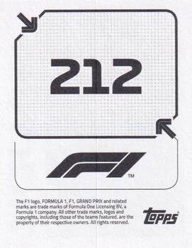 2020 Topps F1 Official Stickers #212 Dan Ticktum Back