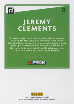 2021 Donruss - Orange #89 Jeremy Clements Back