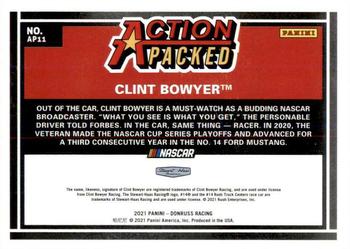 2021 Donruss - Action Packed #AP11 Clint Bowyer Back