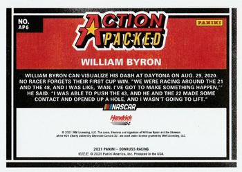 2021 Donruss - Action Packed Checkers #AP6 William Byron Back
