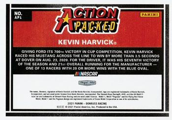 2021 Donruss - Action Packed Cracked Ice #AP1 Kevin Harvick Back