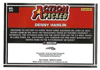 2021 Donruss - Action Packed Cracked Ice #AP3 Denny Hamlin Back