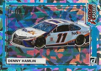 2021 Donruss - Action Packed Cracked Ice #AP3 Denny Hamlin Front