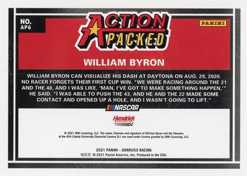 2021 Donruss - Action Packed Retail #AP6 William Byron Back