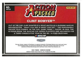 2021 Donruss - Action Packed Retail #AP11 Clint Bowyer Back