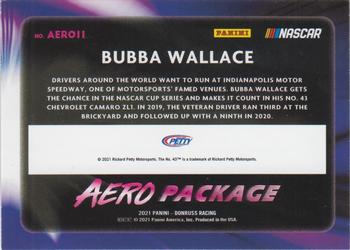 2021 Donruss - Aero Package Checkers #AERO11 Bubba Wallace Back