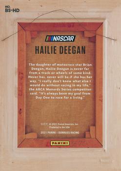2021 Donruss - Blank Slate #BS-HD Hailie Deegan Back