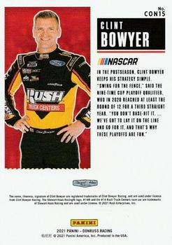 2021 Donruss - Contenders Checkers #CON15 Clint Bowyer Back