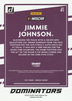 2021 Donruss - Dominators Retail #D1 Jimmie Johnson Back