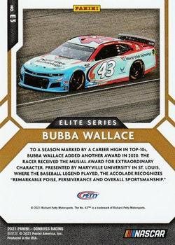 2021 Donruss - Elite Series #E3 Bubba Wallace Back