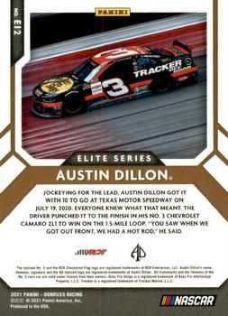2021 Donruss - Elite Series #E12 Austin Dillon Back