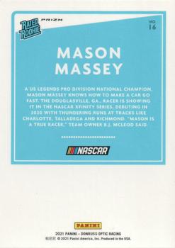 2021 Donruss - Optic Carolina Blue Wave #16 Mason Massey Back