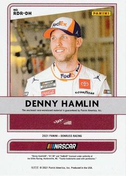 2021 Donruss - Race Day Relics #RDR-DH Denny Hamlin Back