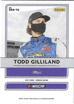 2021 Donruss - Race Day Relics Holo Gold #RDR-TG Todd Gilliland Back
