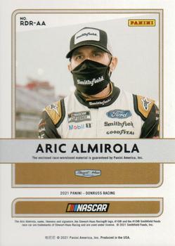 2021 Donruss - Race Day Relics Red #RDR-AA Aric Almirola Back